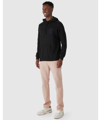 Blusão Masculino Com Capuz Estampa Lettering Em Moletom Flanelado
