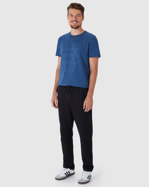 Calça Slim Masculina Em Moletom Flanelado