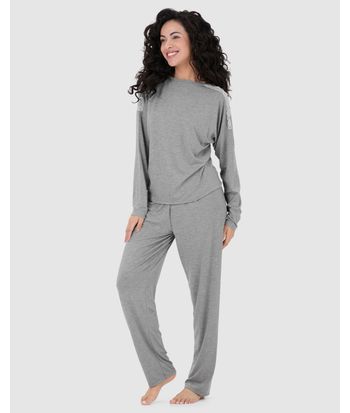Pijama Feminino Blusa Ombro Com Detalhe Renda Em Viscose Stretch
