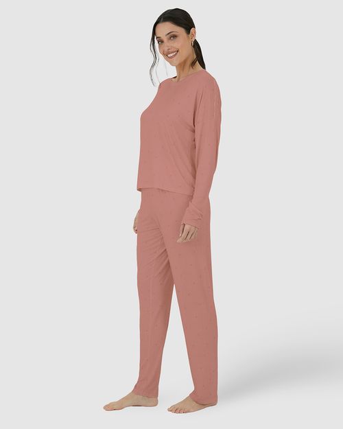 Pijama Feminino Blusa Ombro Com Detalhe Renda Em Viscose Stretch