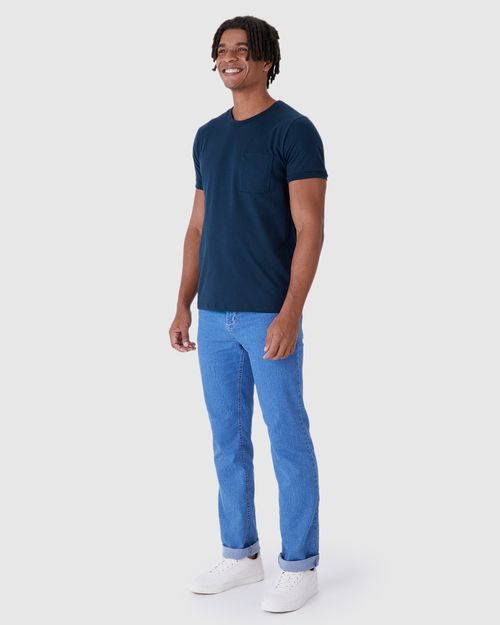 Camiseta Abraço Masculina Bolso Frontal Em Malha Comfy Touch