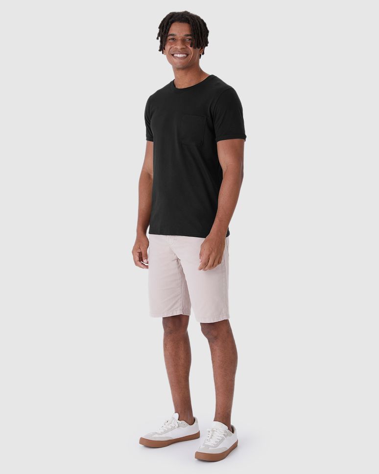 Camiseta Abraço Masculina Bolso Frontal Em Malha Comfy Touch