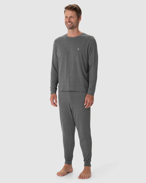 Pijama Masculino Camiseta Manga Longa E Calça Em Moletinho De Viscose