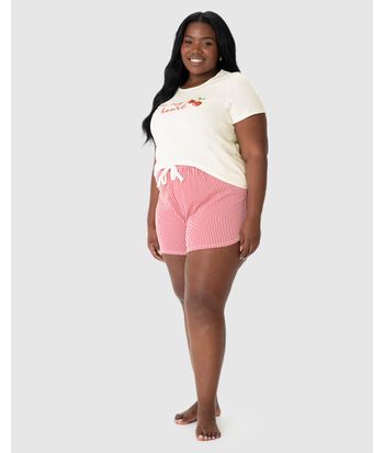 Pijama Feminino Plus Size Be My Heart Em Algodão