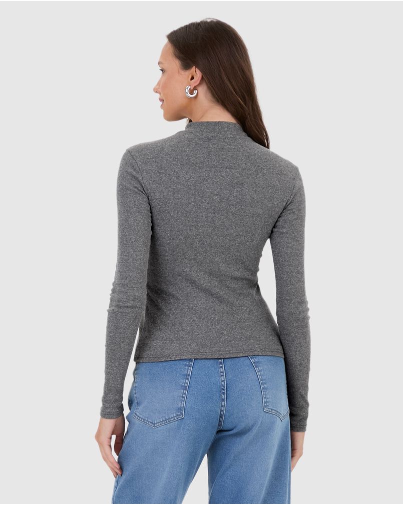 Moletom LARACE Plus Size - Gola Alta Com Botões Tamanho 6X