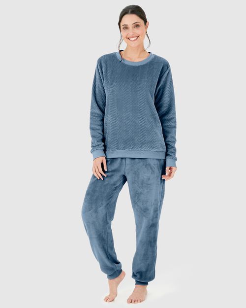 Pijama Feminino Linha Família Manga Longa Em Fleece