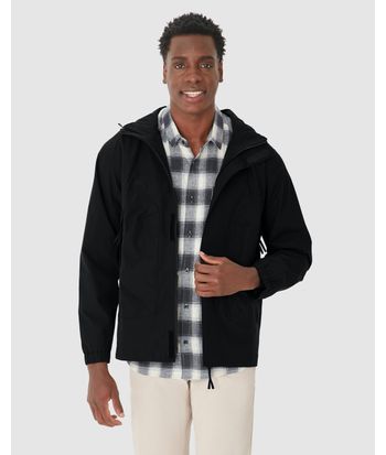 Jaqueta Parka Masculina Com Capuz Em Nylon