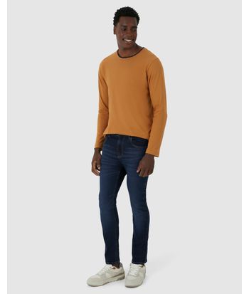 Calça Masculina Slim Cintura Média 1 Copo D'Água Em Flex Jeans
