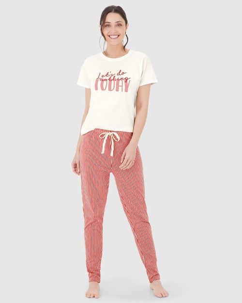 Pijama Feminino Blusa I Love Naps Em Algodão
