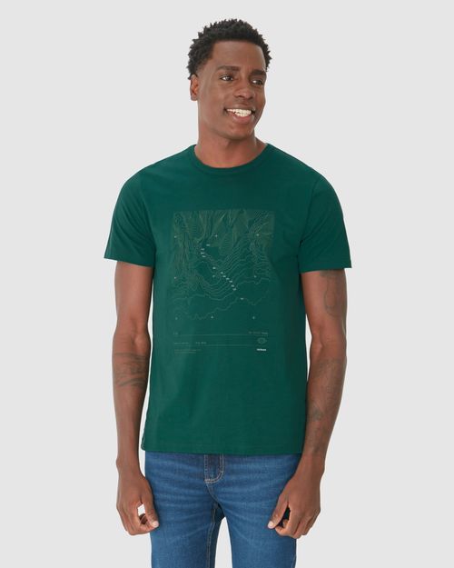 Camiseta Masculina Manga Curta Com Estampa Em Algodão