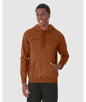 Blusão Masculino Com Capuz Estampa Lettering Em Moletom Flanelado