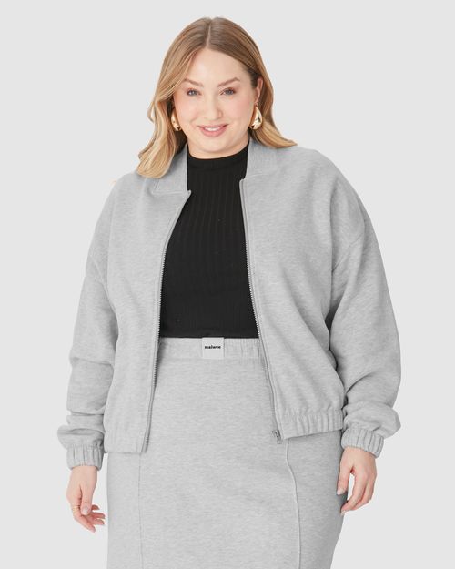 Jaqueta Bomber Feminina Plus Size Em Moletom Comfy Flanelado