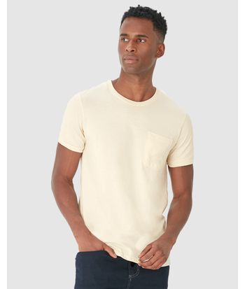 Camiseta Abraço Masculina Bolso Frontal Em Malha Comfy Touch