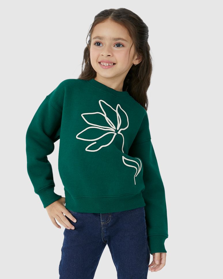 Blusão Infantil Menina Estampa Puff Em Moletom Comfy Flanelado Malwee Kids