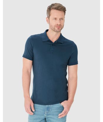 Camisa Polo Básica Masculina Em Algodão Pima