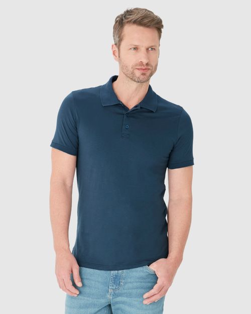 Camisa Polo Básica Masculina Em Algodão Pima