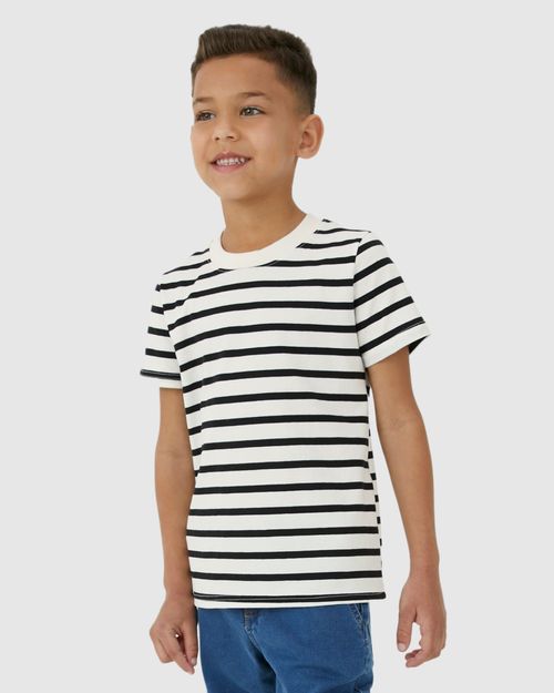Blusa Infantil Unissex Listrada Em Algodão Malwee Kids