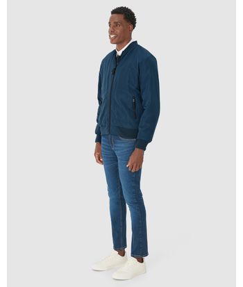 Jaqueta Masculina Bomber Abertura Zíper Em Poliamida