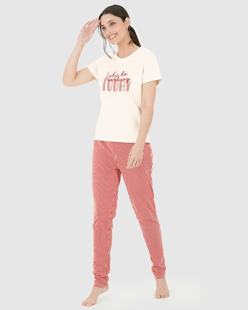Pijama Feminino Blusa I Love Naps Em Algodão