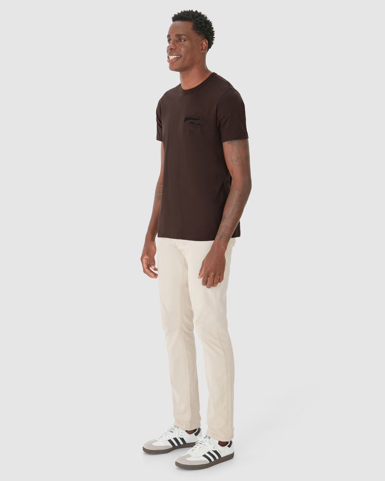 Camiseta Masculina Manga Curta Com Estampa Em Algodão