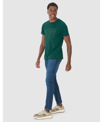 Camiseta Masculina Manga Curta Com Estampa Em Algodão