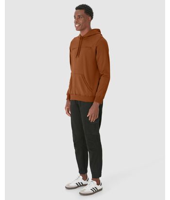 Blusão Masculino Com Capuz Estampa Lettering Em Moletom Flanelado