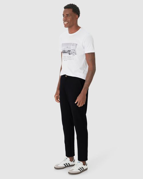 Calça Slim Masculina Bolso Funcional Em Moletom Piquet