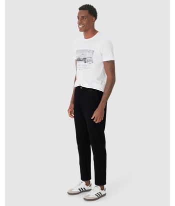 Calça Slim Masculina Bolso Funcional Em Moletom Piquet