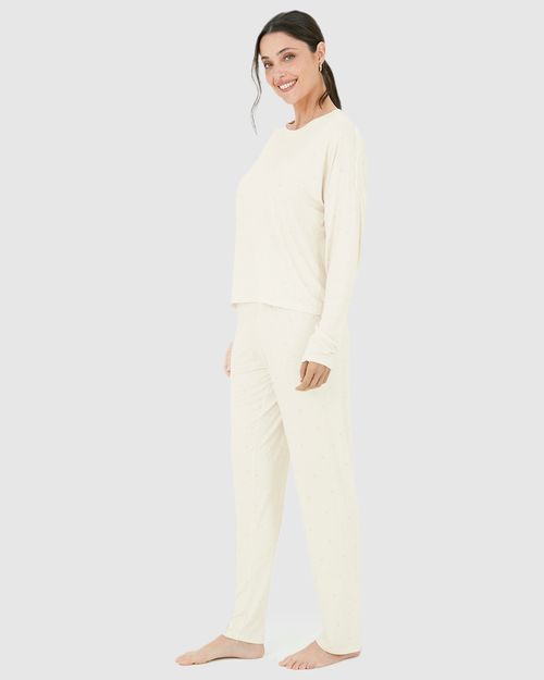 Pijama Feminino Blusa Ombro Com Detalhe Renda Em Viscose Stretch