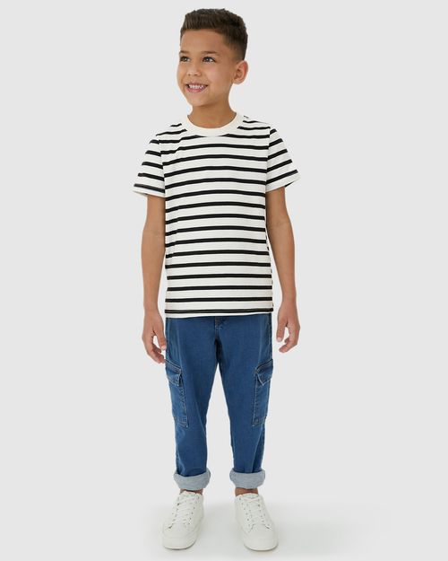 Blusa Infantil Unissex Listrada Em Algodão Malwee Kids