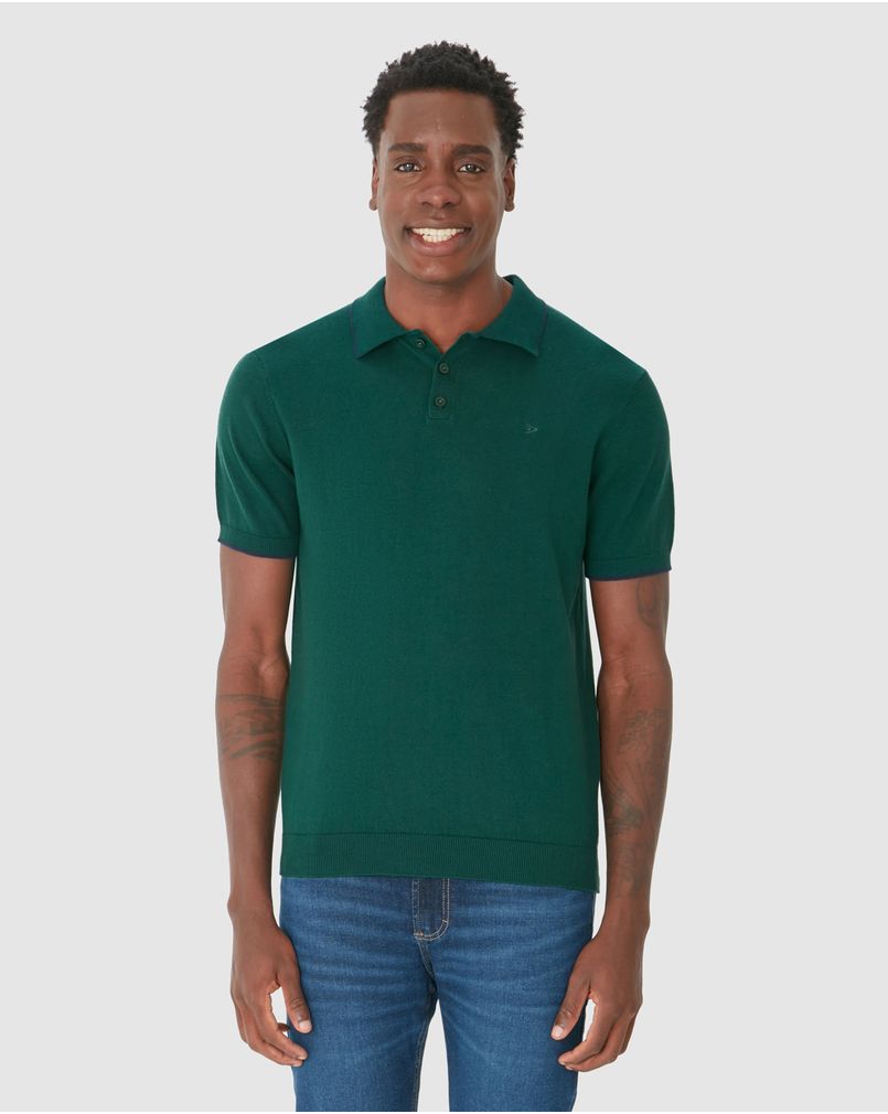 トップス supreme green navy border polo shirt Eight-X | Designer Menswear | Navy Polo With White And Green Trim