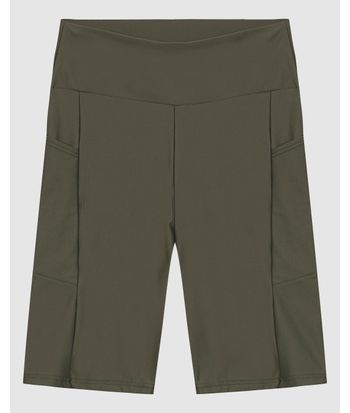 Shorts Justo Feminino Recortes Em Malha Texturizada Proteção UV80+ - ENFIM