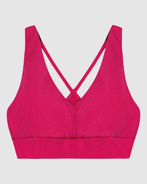 Top Strappy Esportivo Decote V Em Malha Brilho Proteção UV50+ - ENFIM