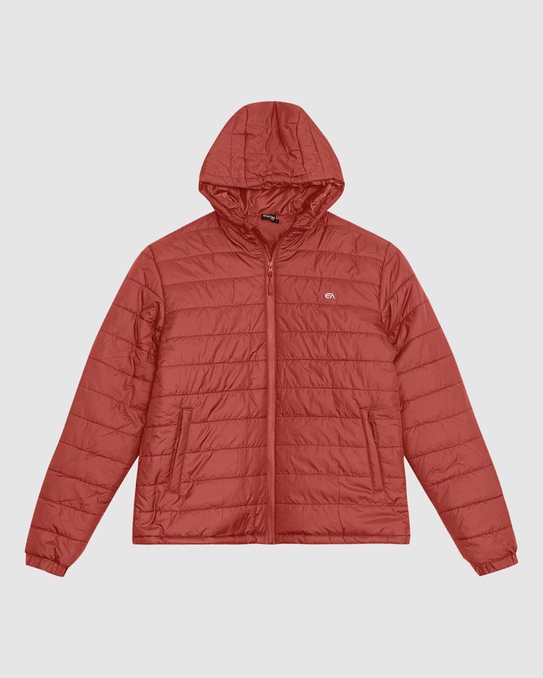 Jaqueta Puffer Feminina Esportiva Com Capuz Matelassê - ENFIM