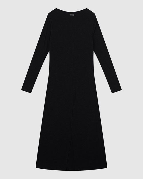 Vestido Midi Feminino Busto Detalhe Vazado Em Malha Jacquard - ENFIM