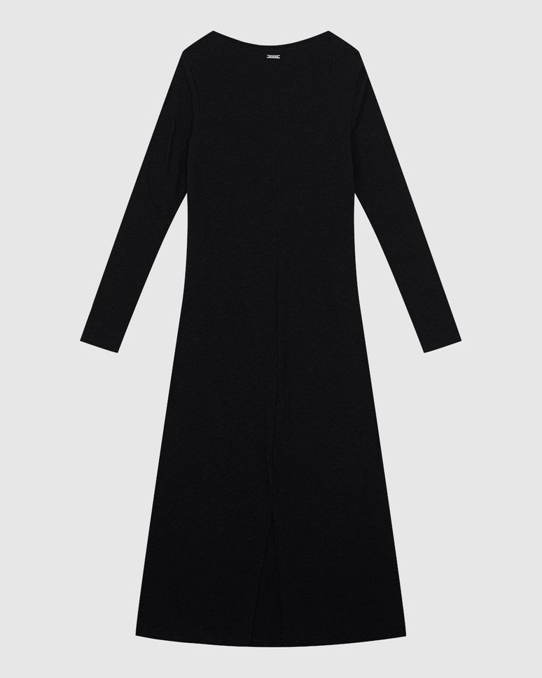 Vestido Midi Feminino Busto Detalhe Vazado Em Malha Jacquard - ENFIM