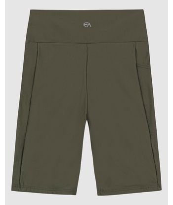Shorts Justo Feminino Recortes Em Malha Texturizada Proteção UV80+ - ENFIM