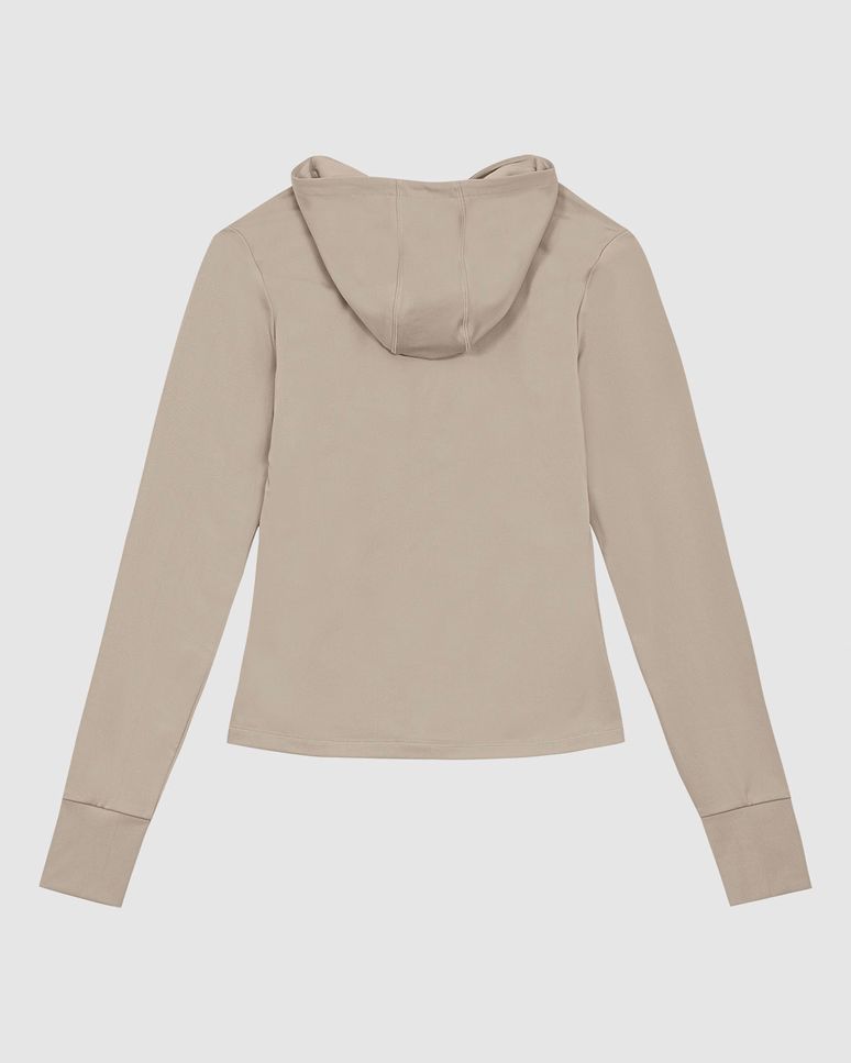 Jaqueta Feminina Slim Com Capuz Em Double Jersey - ENFIM