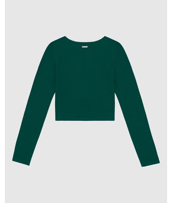 Blusa Básica Feminina Cropped Em Seamless Poliamida - ENFIM
