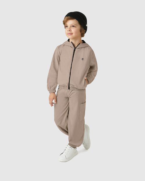 Conjunto Menino Calça Parachute Bolso Lateral Em Nylon - Carinhoso