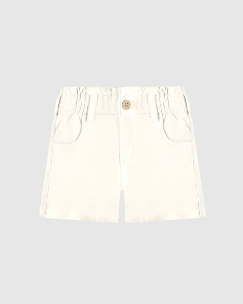 Shorts Menina Clochard Em Sarja Com Elastano - Carinhoso