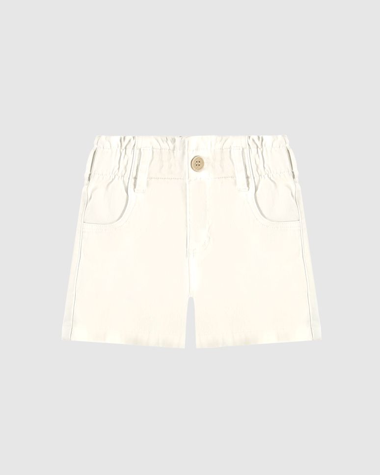 Shorts Menina Clochard Em Sarja Com Elastano - Carinhoso