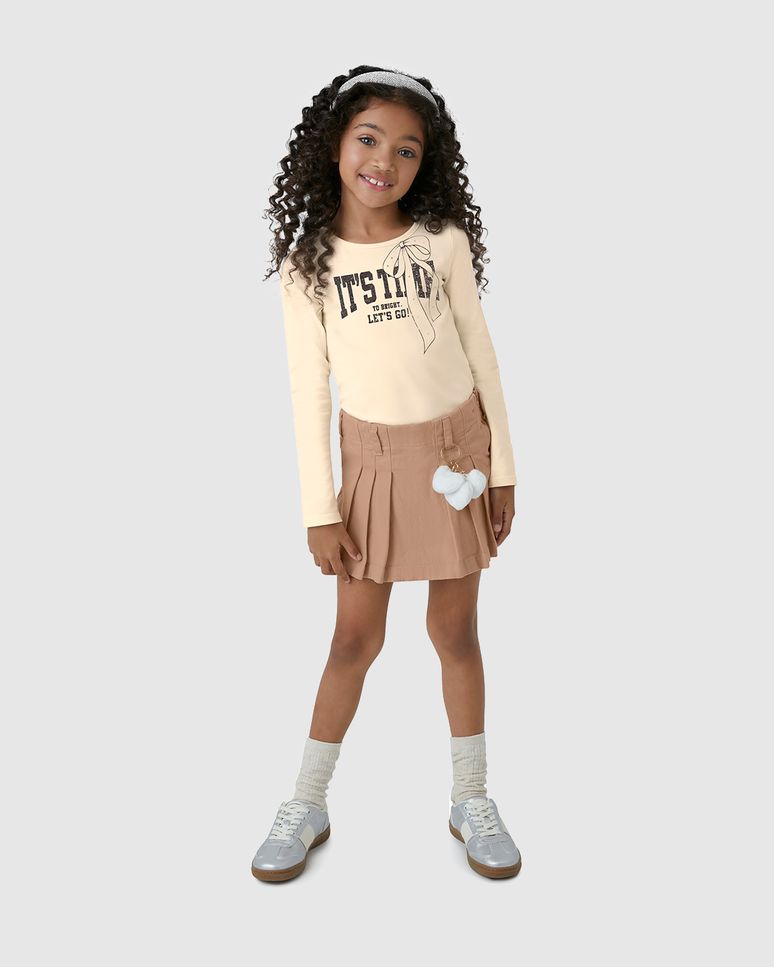 Blusa Menina It's Time To Bright Em Algodão - Carinhoso