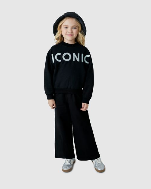 Conjunto Menina Iconic Em Moletom Stretch Flanelado - Carinhoso