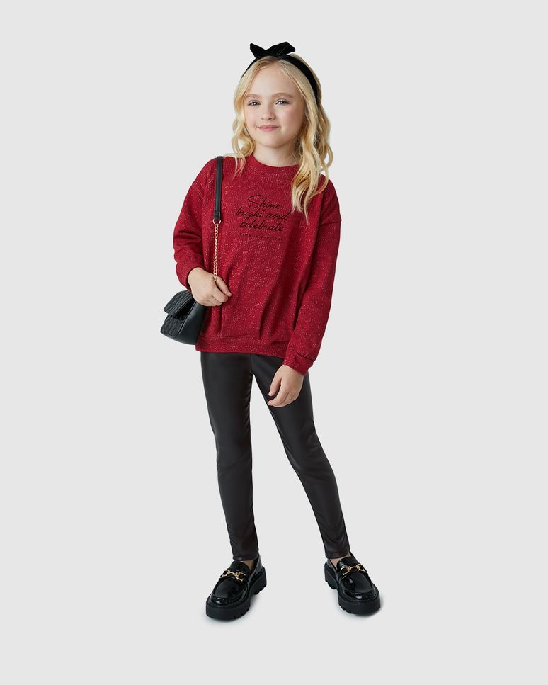 Conjunto Menina Blusão Shine Bright And Celebrate - Carinhoso