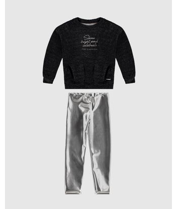 Conjunto Menina Blusão Shine Bright And Celebrate - Carinhoso
