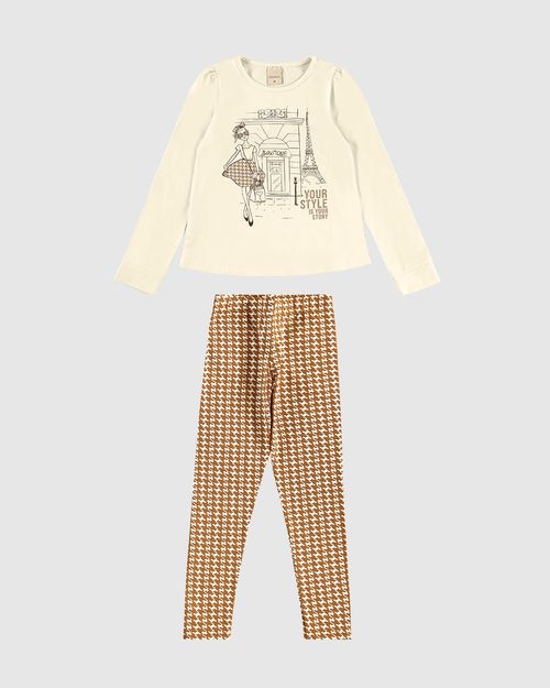 Conjunto Menina Your Style Is Your Story Em Algodão - Carinhoso