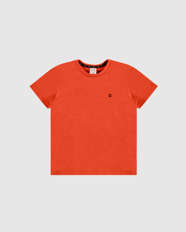 Camiseta Menino Decote Redondo Em Malha Botonê - Carinhoso