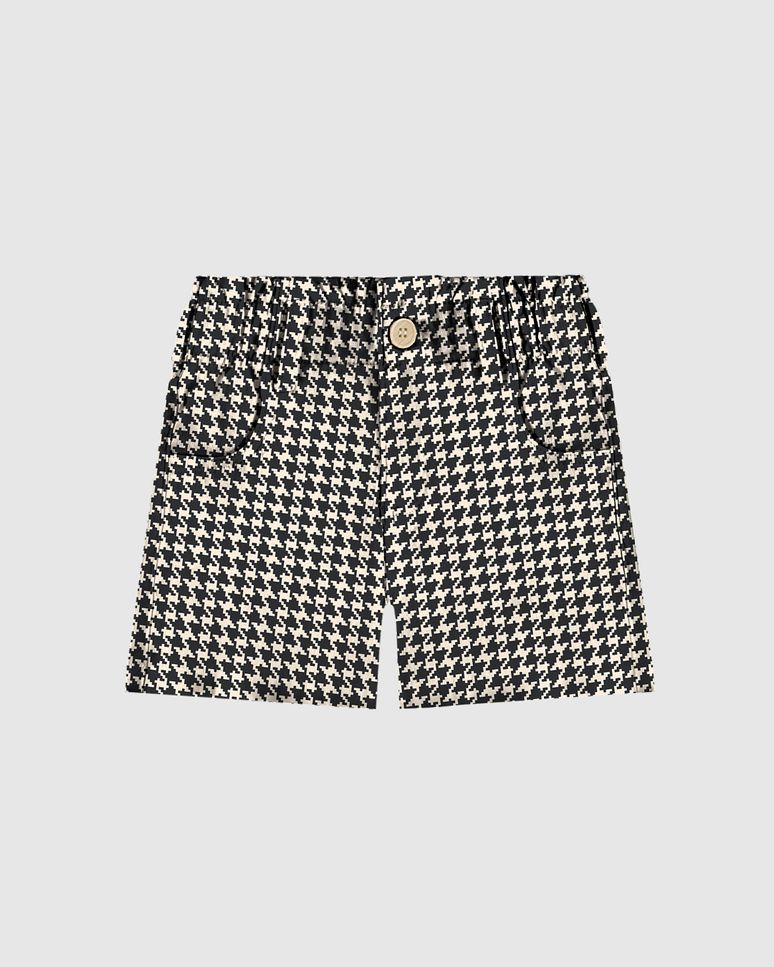 Shorts Menina Clochard Estampado Em Sarja Com Elastano - Carinhoso