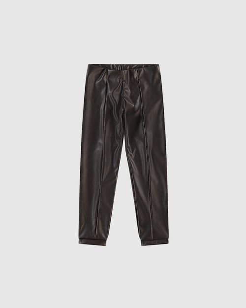 Calça Menina Legging Em Corino - Carinhoso